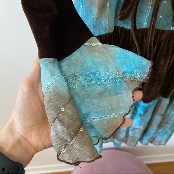 NADIA BROWN & BLUE BOHEMIAN DRESS - Picture 4 of 6